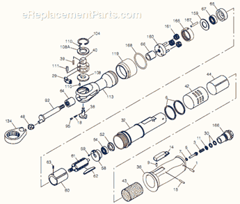 Page A Diagram and Parts List for CP7830HQ 8941078308 Chicago Pneumatic Ratchet